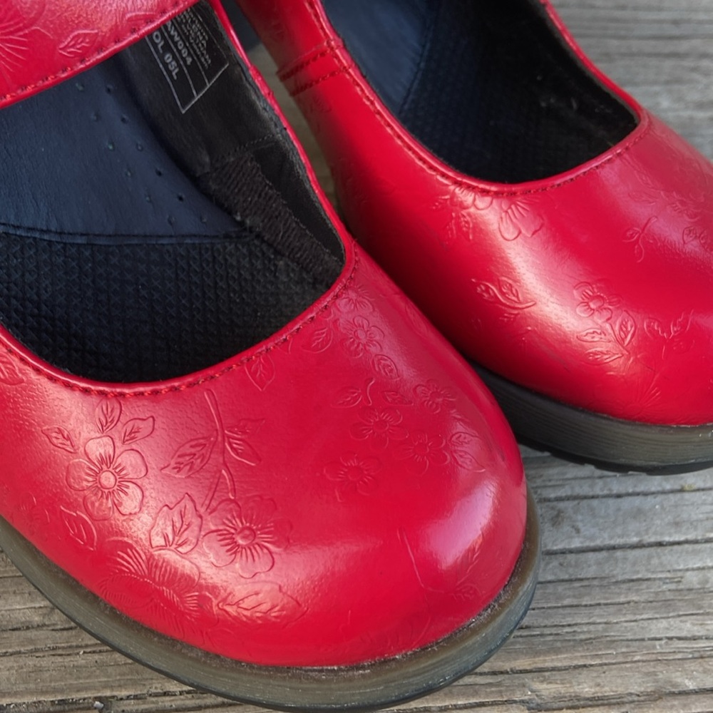 Rare! Vintage Dr. Martens Red Leather Marlena Mary Jane Pumps Women's Size 5 - Picture 10 of 12